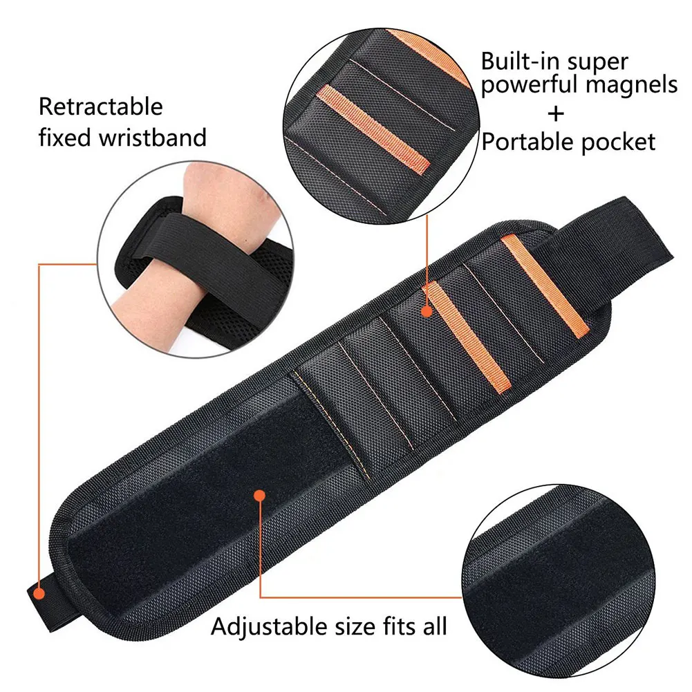 Hot Magnetic Wristband With 10/15pcs Strong Magnets Screw Drill Bits Holder Electrician Tool Belt FQ-ing
Hot Magnetic Wristband With 10/15pcs Strong Magnets Screw Drill Bits Holder Electrician Tool Belt FQ-ing