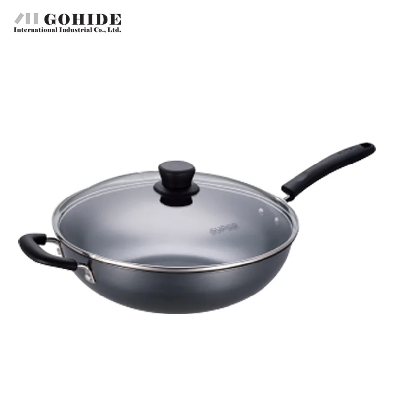 DUH покрытие Wok Fc30t12 Fc32t12 30 см/32 см чугунный вок посуда для приготовления пищи горшки