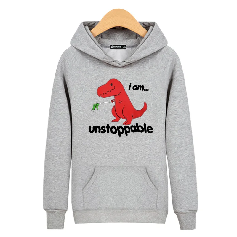 Unstoppable Red Dinosaur Hot Sale Hoodies Men Cartoon in Harajuku Sweatshirt Hoodies Cotton Black/Gray
Unstoppable Red Dinosaur Hot Sale Hoodies Men Cartoon in Harajuku Sweatshirt Hoodies Cotton Black/Gray
