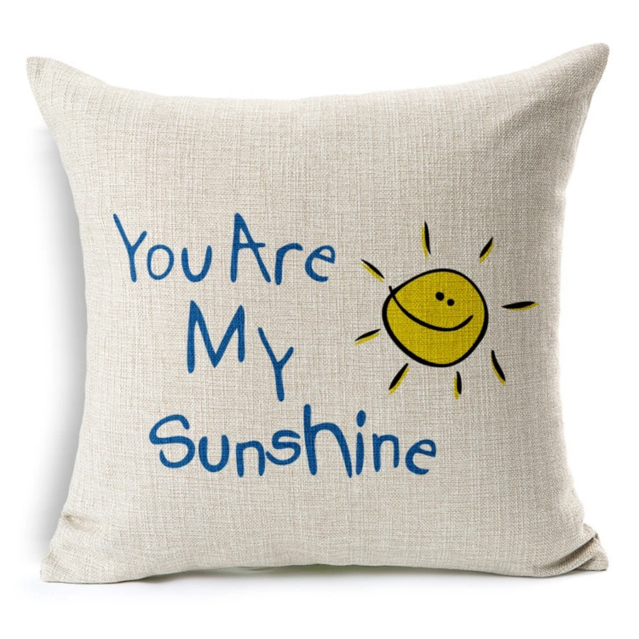 Hot Sale Pillow Covers You Are My Sunshine Pattern Hot Sell New Design45X45CM Linen Pillow Cover \ Home Decorative cushion case
Hot Sale Pillow Covers You Are My Sunshine Pattern Hot Sell New Design45X45CM Linen Pillow Cover \ Home Decorative cushion case