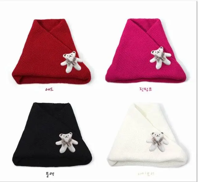 Fashion Bear Knitted Scarves for Baby Cute Bear Applique Pompon Children's Scarf Girls Scarf Collar Boy Scarfs 4 Colors
Fashion Bear Knitted Scarves for Baby Cute Bear Applique Pompon Children's Scarf Girls Scarf Collar Boy Scarfs 4 Colors
