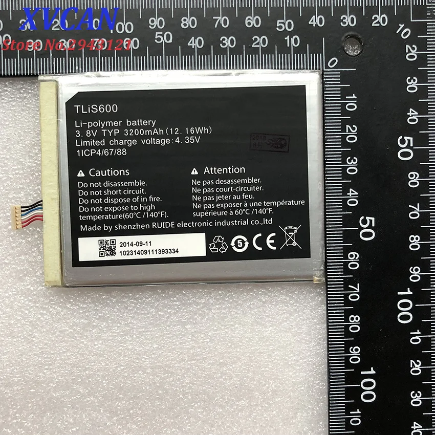 Wire Version TLiS600 / 396686P 3200mAh For TCL S720 S720T S750T S725T P728M I718M 3N M2U M2L M2M Battery
Wire Version TLiS600 / 396686P 3200mAh For TCL S720 S720T S750T S725T P728M I718M 3N M2U M2L M2M Battery