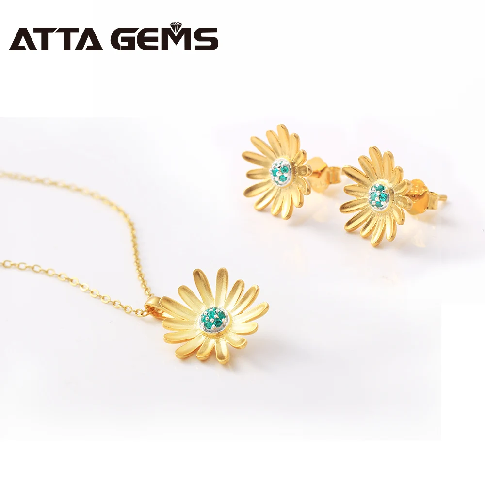 Created Emerald Silver Jewelry Set S925 Yellow Gold Plated Flower Design For Girlfriend Birthday Gifts Casual Lovely Style
Created Emerald Silver Jewelry Set S925 Yellow Gold Plated Flower Design For Girlfriend Birthday Gifts Casual Lovely Style