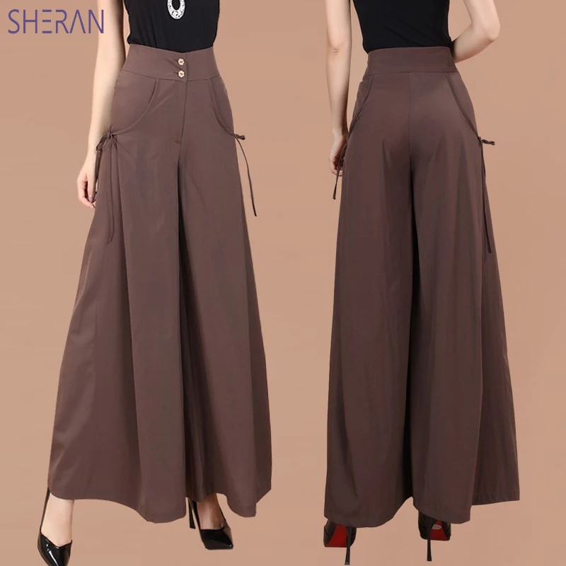 2019 Plus size 5XL 6XL Summer fashion Women solid Wide Leg Loose cotton high waist Pants Female Casual Skirt Trousers Culottes
2019 Plus size 5XL 6XL Summer fashion Women solid Wide Leg Loose cotton high waist Pants Female Casual Skirt Trousers Culottes