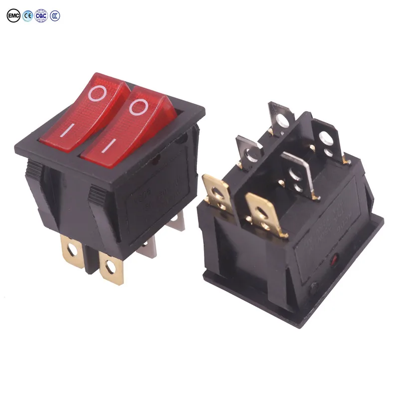 2 Pcs 30*25*32mm Rocker Switch 6 Plugs Double Row Switch 15A 250V AC / 20A 125V AC Ac Industrial Electrical Accessories
2 Pcs 30*25*32mm Rocker Switch 6 Plugs Double Row Switch 15A 250V AC / 20A 125V AC Ac Industrial Electrical Accessories