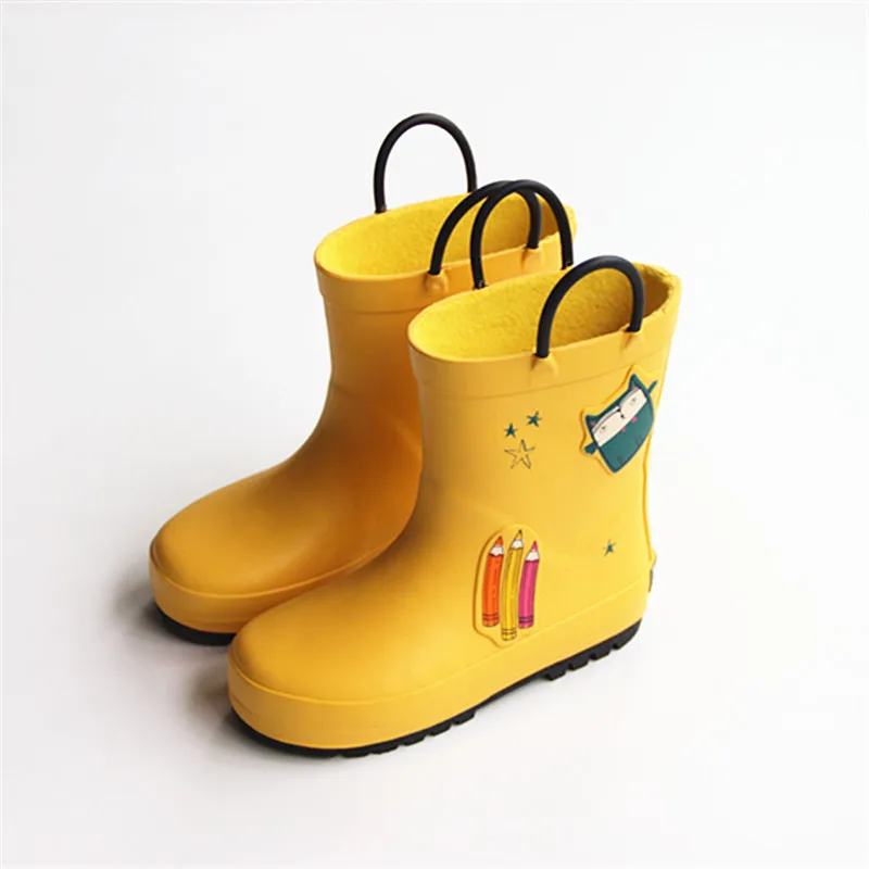 Children's Waterproof RainBoots Cute Printing Rubber Cartoon Boys Girls Water Insole Cotton Shoes Kid Thick bottom Soft Rainboot
Children's Waterproof RainBoots Cute Printing Rubber Cartoon Boys Girls Water Insole Cotton Shoes Kid Thick bottom Soft Rainboot
