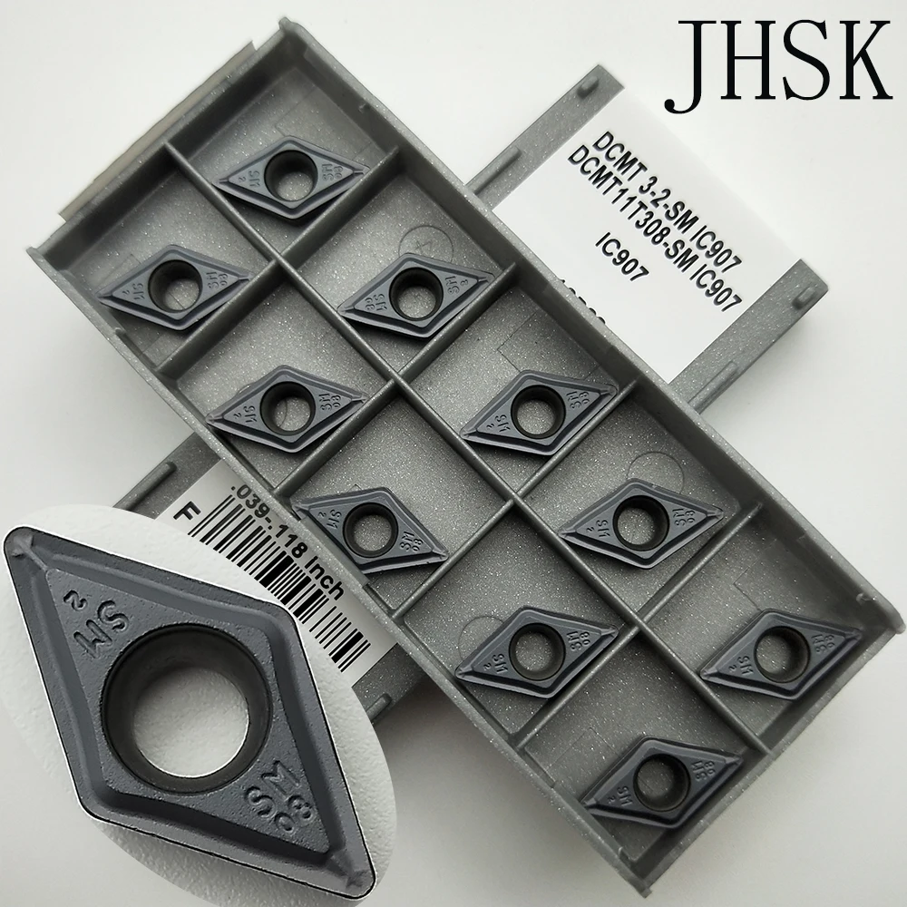 JHSK 10pcs DCMT11T308-SM IC907 DCMT 3-2-SM IC907 Cemented carbide inserts CNC blade lathe tool
JHSK 10pcs DCMT11T308-SM IC907 DCMT 3-2-SM IC907 Cemented carbide inserts CNC blade lathe tool