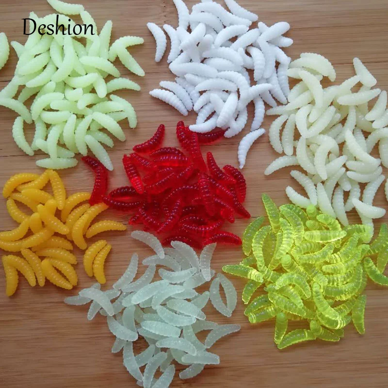 Deshion 50PCS/lot 2cm 0.3g Maggot Grub Soft Fishing Lure Smell Glow Worms Fish Lures For Fishing
Deshion 50PCS/lot 2cm 0.3g Maggot Grub Soft Fishing Lure Smell Glow Worms Fish Lures For Fishing