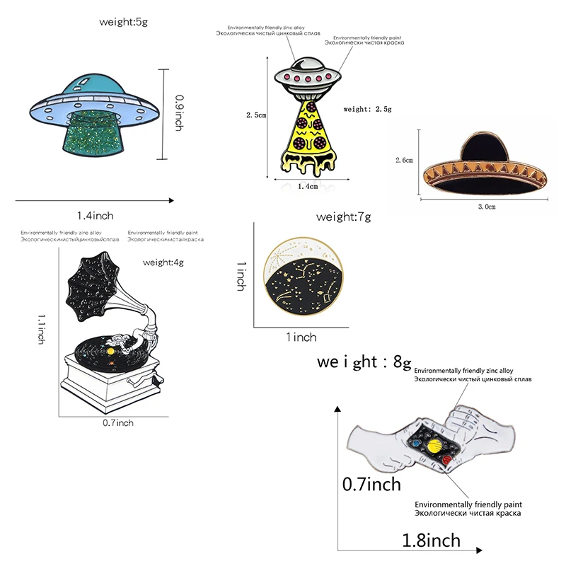 Starry Star phonograph Gesture Constellation Moon UFO Brooches and Pins Denim Jeans shirt Lapel Pin Cartoon Badge Space Jewelry
Starry Star phonograph Gesture Constellation Moon UFO Brooches and Pins Denim Jeans shirt Lapel Pin Cartoon Badge Space Jewelry