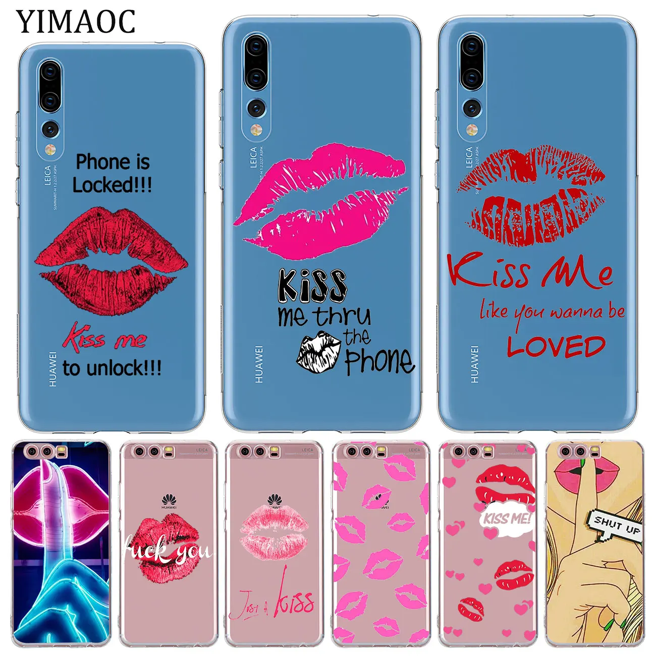 Мягкий силиконовый чехол YIMAOC Kiss me Lips Rouge для телефона Huawei P30 P20 Pro P10 P8 P9 Lite 2017 2016 2015 P