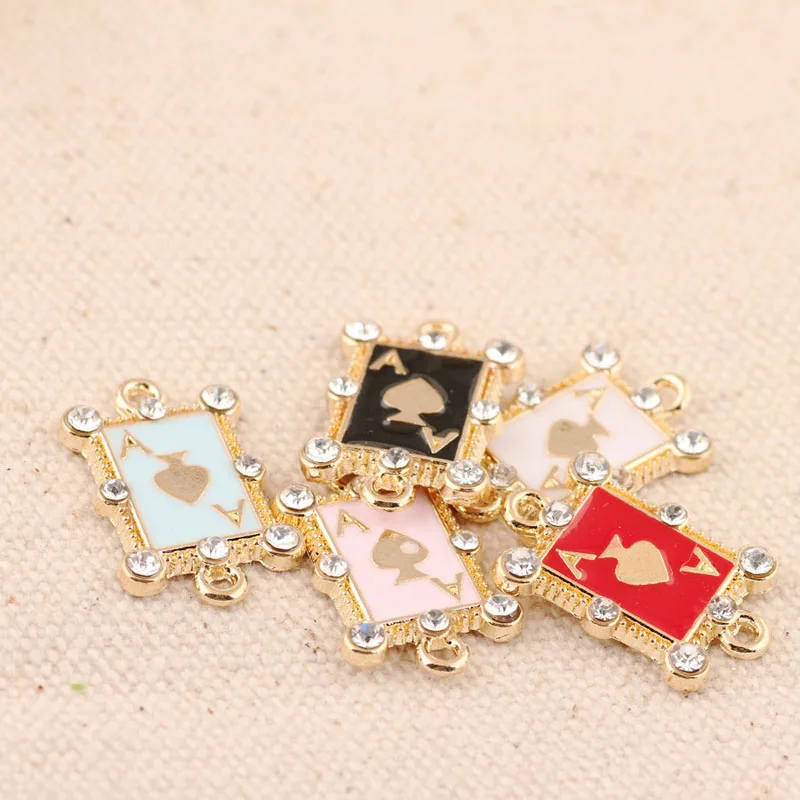 10pcs/pack Fashion Rhinestone Poker Enamel Charms Alloy Oil Drop Pendant Fit For Bracelet DIY Fashion Jewelry Accessories YZ306
10pcs/pack Fashion Rhinestone Poker Enamel Charms Alloy Oil Drop Pendant Fit For Bracelet DIY Fashion Jewelry Accessories YZ306