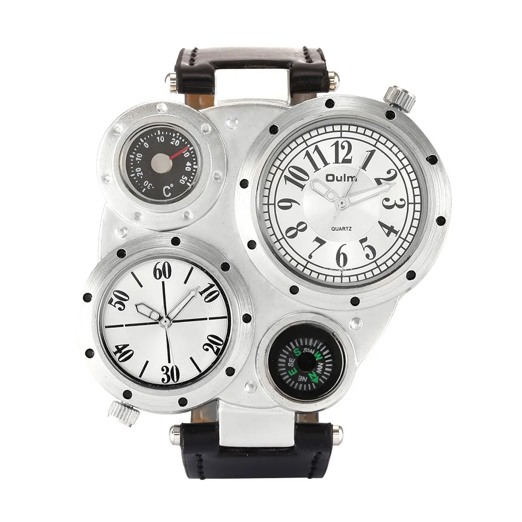 Decorative Thermometer Compass Men's Sports Watch Two Time Zone Men's Watches relogio masculino reloj hombre
Decorative Thermometer Compass Men's Sports Watch Two Time Zone Men's Watches relogio masculino reloj hombre