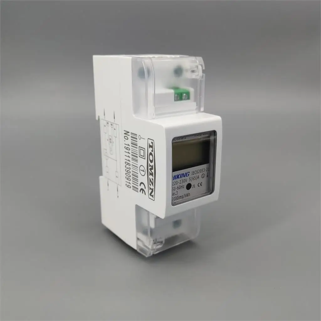 5(65)A 65A 220V 230V 60HZ 50HZ DDS238 2 однофазный Din рейка кВтч час din счетчик энергии с ЖК
