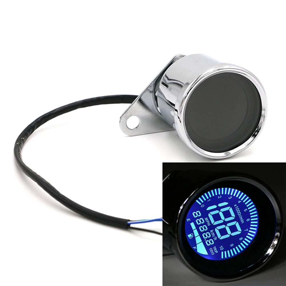 Universal Chrome/Black Motorbike Instrument Display Oil Level Meter LCD Gauge Tachometer Motorcycle Digital Speedometer
Universal Chrome/Black Motorbike Instrument Display Oil Level Meter LCD Gauge Tachometer Motorcycle Digital Speedometer