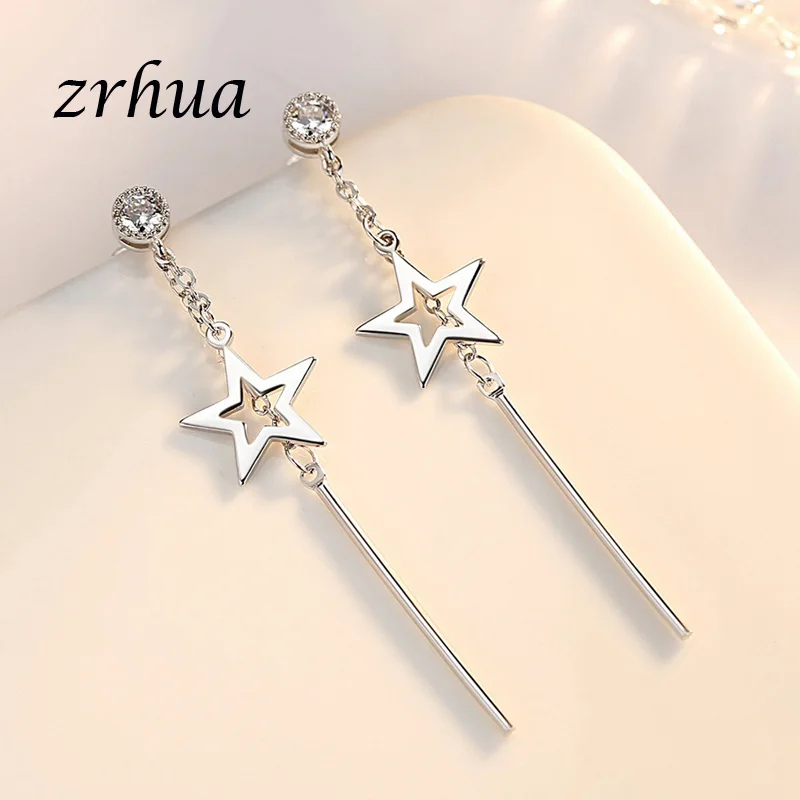 ZRHUA 2019 New Arrival 925 Sterling Silver Drop Earrings for Women Wedding party Shiny CZ Star Brincos Female Christmas Gifts
ZRHUA 2019 New Arrival 925 Sterling Silver Drop Earrings for Women Wedding party Shiny CZ Star Brincos Female Christmas Gifts