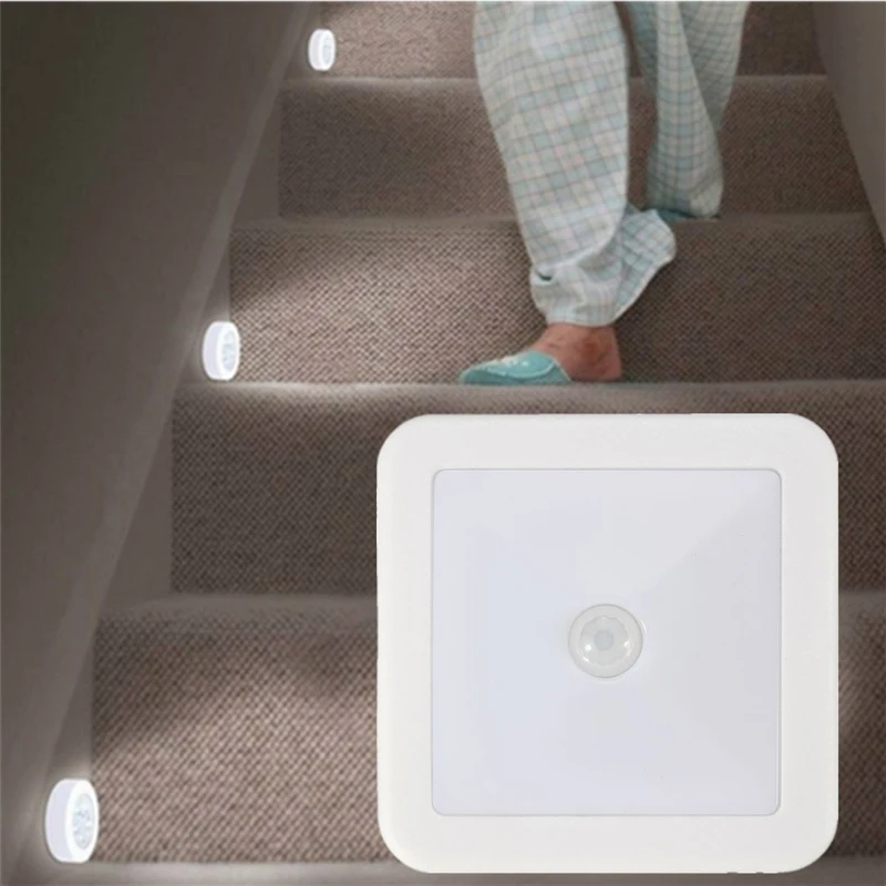 6 LED Wireless PIR Motion Sensor Night Light Cabinet Stair Battery Powered Lamp New accessories
6 LED Wireless PIR Motion Sensor Night Light Cabinet Stair Battery Powered Lamp New accessories