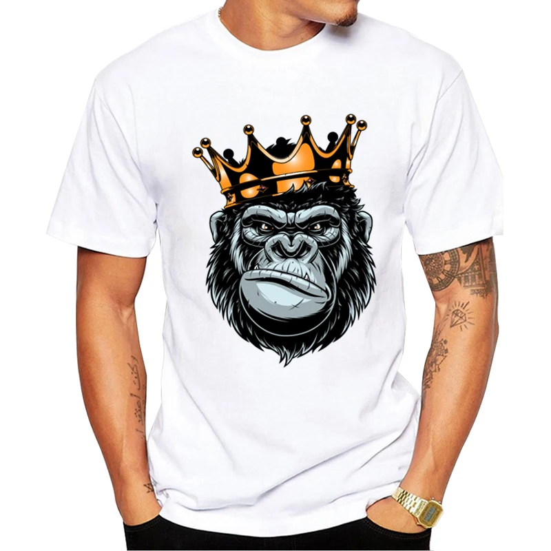 Мужская футболка с принтом TEEHUB Gorilla King Alpha летние футболки коротким рукавом