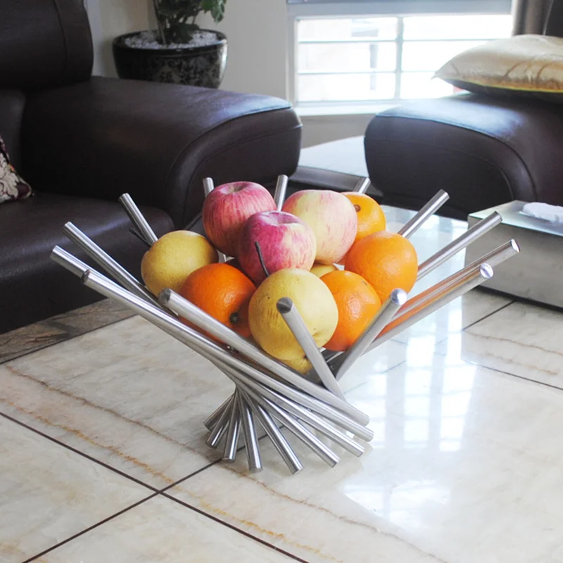 Fashion creative stainless steel fruit plate da Vinci fruit basket European household ornaments fruit basket parcel mail CL12092
Fashion creative stainless steel fruit plate da Vinci fruit basket European household ornaments fruit basket parcel mail CL12092