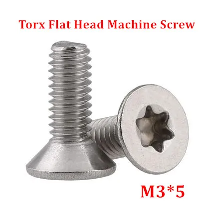200 шт. M3 * 5 Torx винты с плоской головкой 304 из нержавеющей стали torx винты с потайной головкой
200 шт. M3 * 5 Torx винты с плоской головкой 304 из нержавеющей стали torx винты с потайной головкой