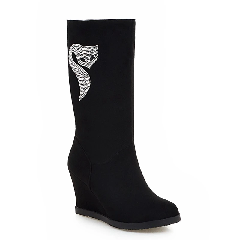 ENMAYER 2020 Winter Women Shoes Black Ladies Wedges High Heel Mid-Calf Women Platform Fashion Boots Size 34-39 ZYL155
ENMAYER 2020 Winter Women Shoes Black Ladies Wedges High Heel Mid-Calf Women Platform Fashion Boots Size 34-39 ZYL155