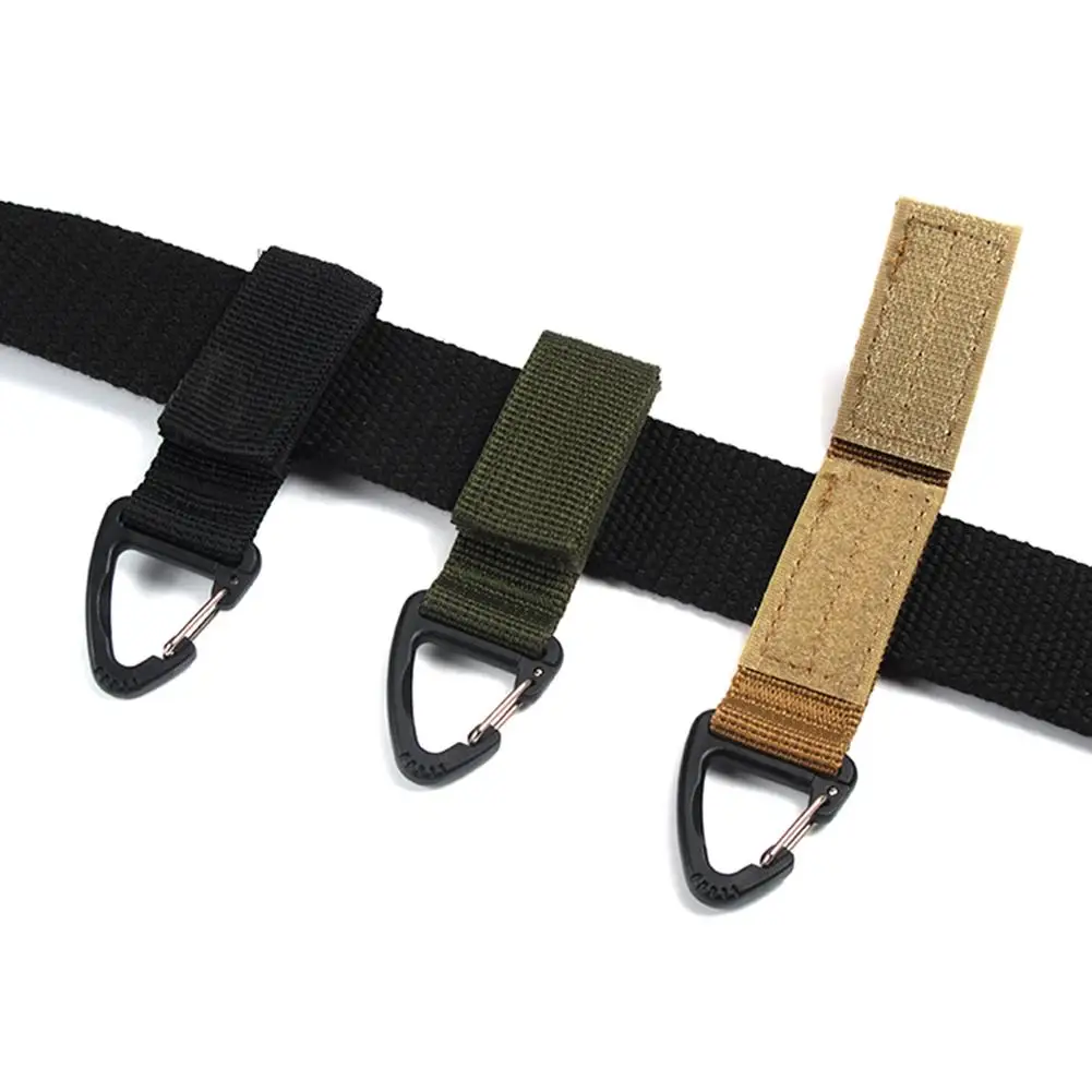 

Outdoor Nylon Webbing Key Chain Backpack Quickdraw Single Side Triangle Multifunctional Mountaineering D Shaped Hanging Buckle