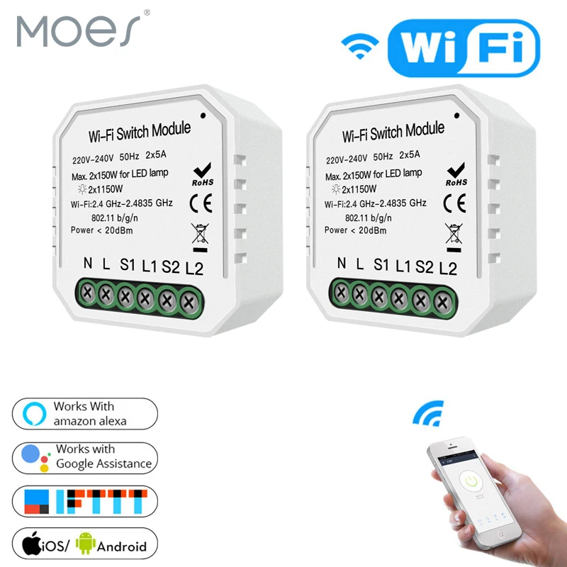 Wifi умный светильник-переключатель Diy выключатель модуль Smart Life/приложение Tuya