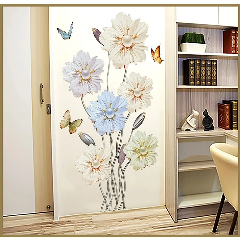 New 5D wall stickers Pearl flower PVC removable waterproof DIY stickers TV backdrop decorative painting creative wallpaper
New 5D wall stickers Pearl flower PVC removable waterproof DIY stickers TV backdrop decorative painting creative wallpaper