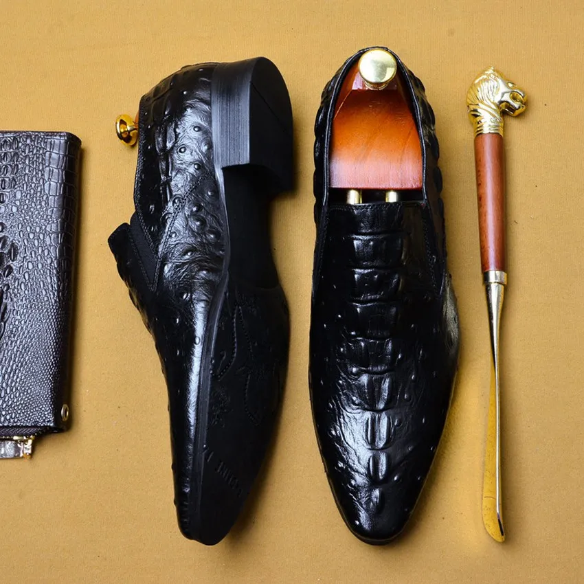 Italian Designer Genuine Leather Formal Dress Prom Men's Shoes Luxury Pointed Toe Slip on Handmade Casual Loafers For Male AS103
Italian Designer Genuine Leather Formal Dress Prom Men's Shoes Luxury Pointed Toe Slip on Handmade Casual Loafers For Male AS103