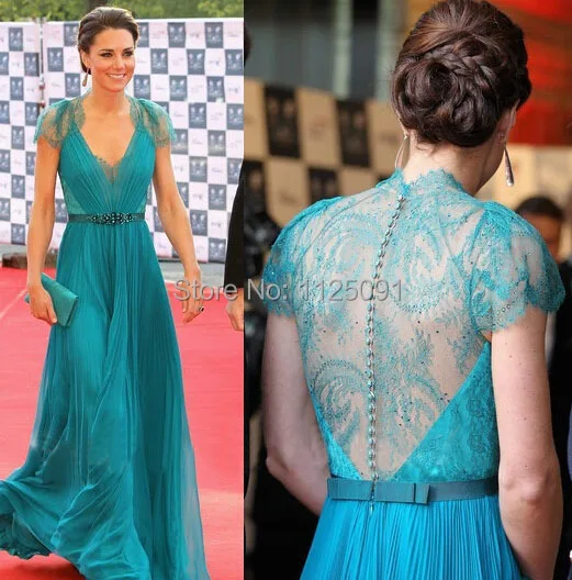 Best Selling Custom Made kate middleton Chiffon V neck Lace Sash beading floor length celebrity dress blue evening dresses
Best Selling Custom Made kate middleton Chiffon V neck Lace Sash beading floor length celebrity dress blue evening dresses