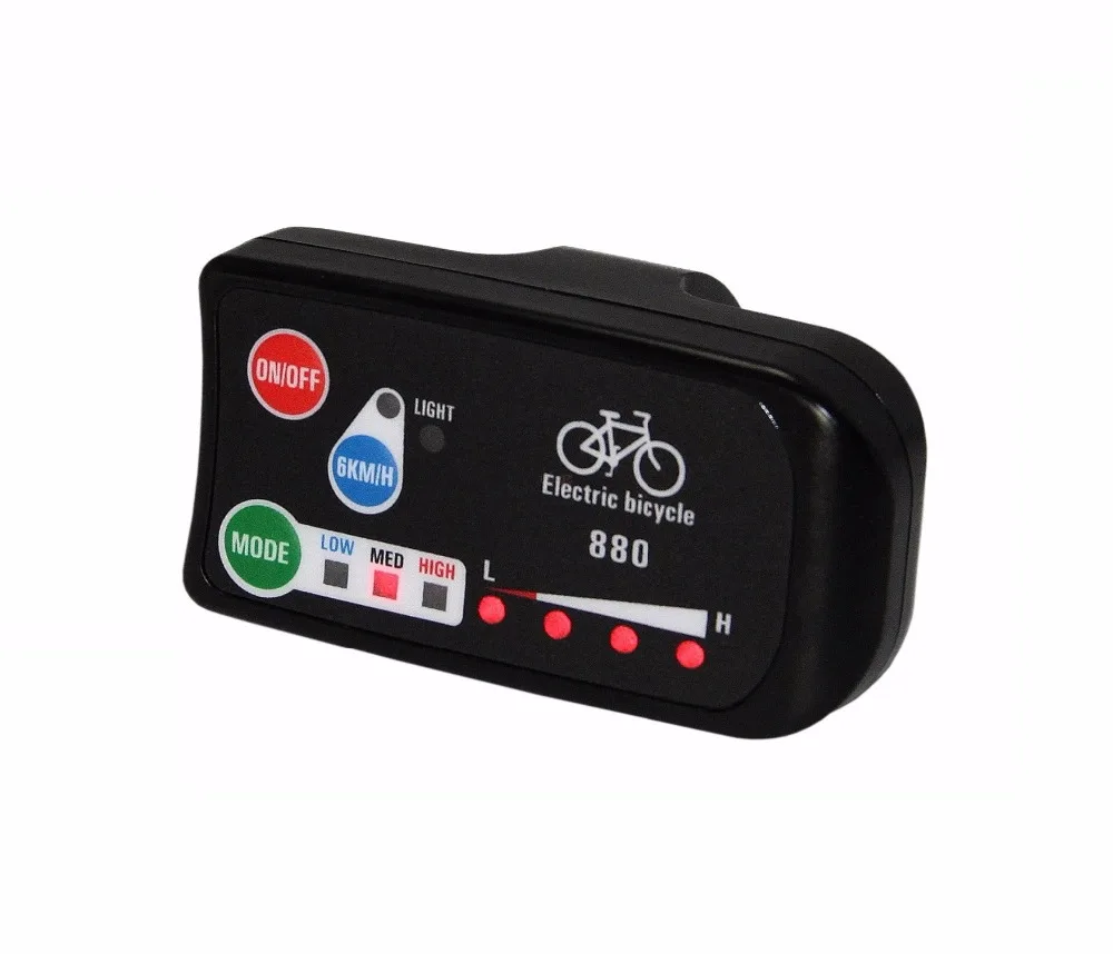 ConhisMotor 24 В/36 В 36 В/48 eBike 3-скоростная контрольная панель PAS LED880 для велосипеда