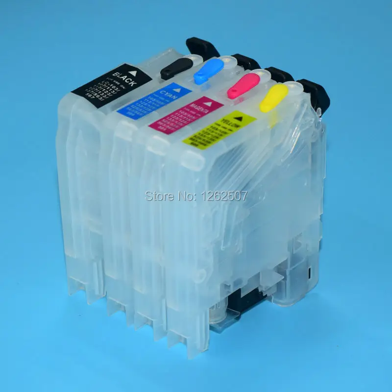 LC131 Refillable cartridge with arc chips for Brother MFC-J4410DW J4510DW J4710DW J6920DW J6520DW J6720DW J470DW J870DW Printers
LC131 Refillable cartridge with arc chips for Brother MFC-J4410DW J4510DW J4710DW J6920DW J6520DW J6720DW J470DW J870DW Printers