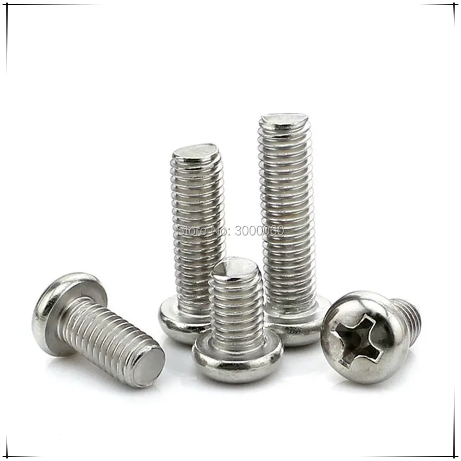 M1.0 M1.2 M1.4 M1.6 нержавеющая сталь 304 A2 Micro Small Corss встраиваемые Phillips круглые винты с