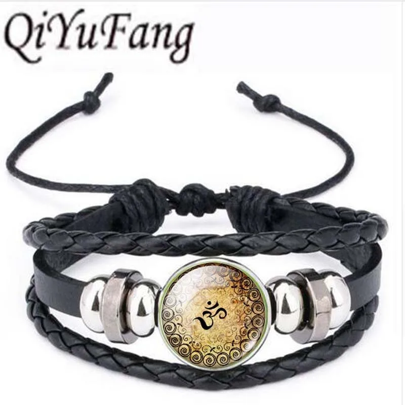 Qiyufang Newest OM Yoga Glass Cabochon bracelet bangle Jewelry for Women Collares Vintage Statement Chain Fine Jewelry
Qiyufang Newest OM Yoga Glass Cabochon bracelet bangle Jewelry for Women Collares Vintage Statement Chain Fine Jewelry