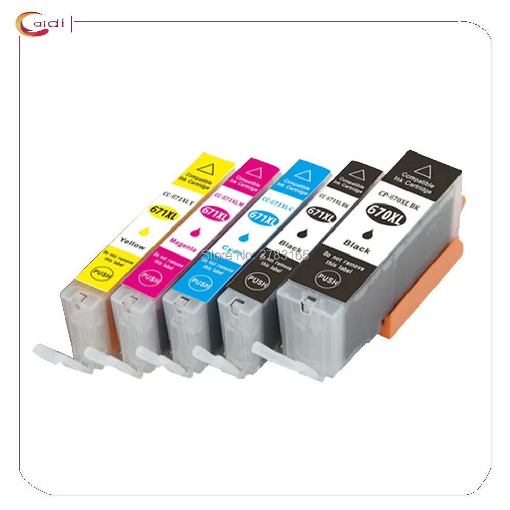 5Pack Compatible Inkjet Cartridge For Canon PGI-670 CLI-671 PIXMA MG5760 MG5765 MG5766 Printer Ink Cartridge
5Pack Compatible Inkjet Cartridge For Canon PGI-670 CLI-671 PIXMA MG5760 MG5765 MG5766 Printer Ink Cartridge