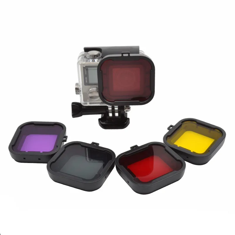 Diving Filter Yellow Red Purple Grey Color Underwater Dive Filtors for Go Pro Hero 3+/4 Original Waterproof case Accessories
Diving Filter Yellow Red Purple Grey Color Underwater Dive Filtors for Go Pro Hero 3+/4 Original Waterproof case Accessories