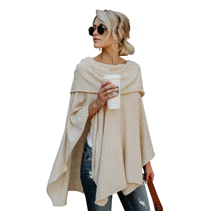 2019 New Auutmn Spring Solid Color Women Ponchos Off Shoulder Irregular Cloak Blouse Female Tops Femme Pashmina Shawl Winter
2019 New Auutmn Spring Solid Color Women Ponchos Off Shoulder Irregular Cloak Blouse Female Tops Femme Pashmina Shawl Winter