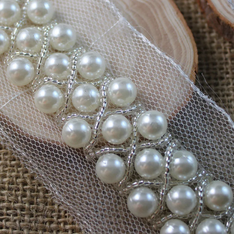 5 Yards White Lace Pearl Beaded Trim Ribbon For Sewing Wedding Apparel Decoration -YC
5 Yards White Lace Pearl Beaded Trim Ribbon For Sewing Wedding Apparel Decoration -YC