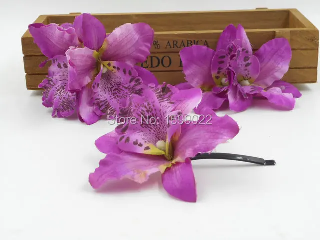 3pcs/lot Hawaiian Beach Cymbidium Orchid Hair Flower Accessories Bridesmaids Purple Women Hairwear Clips Brooch Pins Head Pieces
3pcs/lot Hawaiian Beach Cymbidium Orchid Hair Flower Accessories Bridesmaids Purple Women Hairwear Clips Brooch Pins Head Pieces