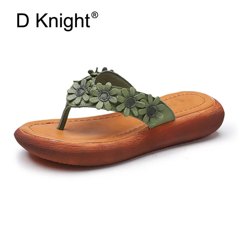 2018 Summer New Flip Flops Original Leather Sweet Flower Women Sandals Comfortable Slope Lady Flat Platform Shoes Ethnic Slipper
2018 Summer New Flip Flops Original Leather Sweet Flower Women Sandals Comfortable Slope Lady Flat Platform Shoes Ethnic Slipper