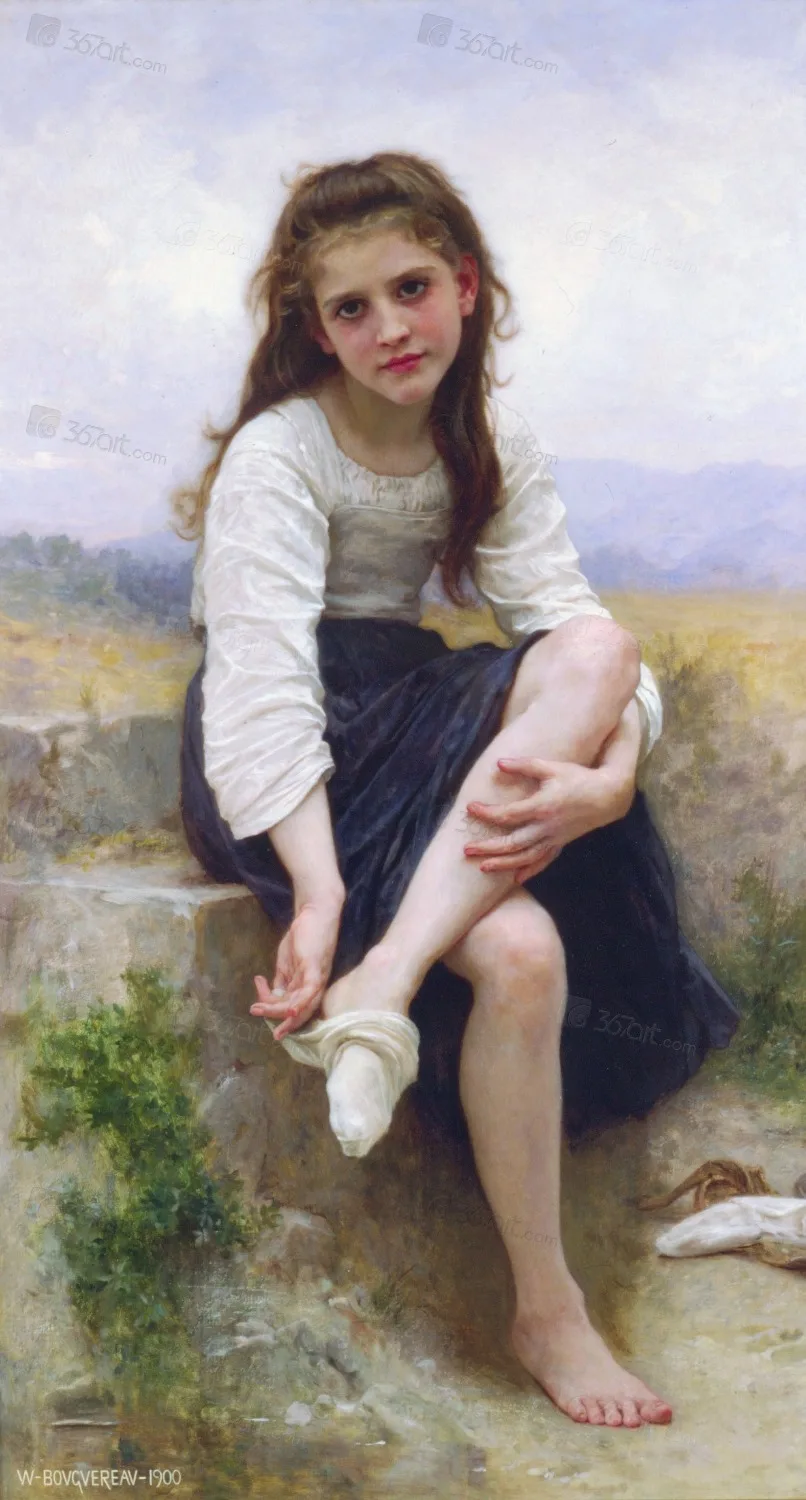 

William Adolphe Bouguereau World famous Oil painting reproduction classical girl portrait print on canvas