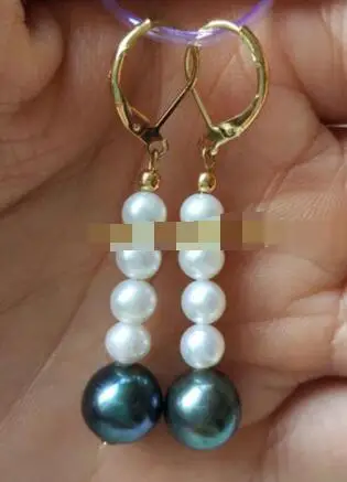 Wholesale price ^^^New AAA 9-10 mm South Sea black white round Pearl Earrings 925 r
Wholesale price ^^^New AAA 9-10 mm South Sea black white round Pearl Earrings 925 r