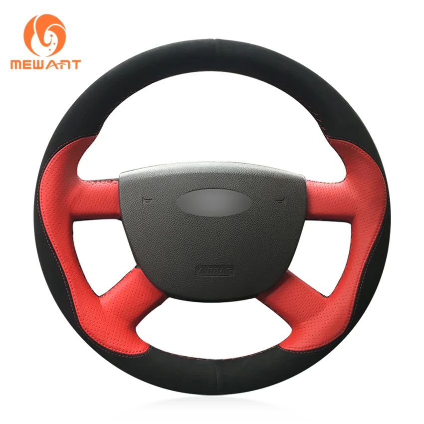 MEWANT Red Leather Black Suede Car Steering Wheel Cover for Ford Focus C-Max 2004-2007 Tourneo Connect 2009-2013 Transit
MEWANT Red Leather Black Suede Car Steering Wheel Cover for Ford Focus C-Max 2004-2007 Tourneo Connect 2009-2013 Transit
