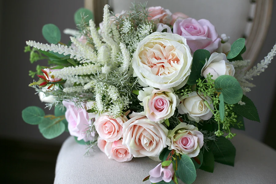 PEORCHID Champagne Pink White & Green Wedding Bouquet Artificial Holding Flowers For Bride Vintage Rose Peony Bouquet Mariage
PEORCHID Champagne Pink White & Green Wedding Bouquet Artificial Holding Flowers For Bride Vintage Rose Peony Bouquet Mariage