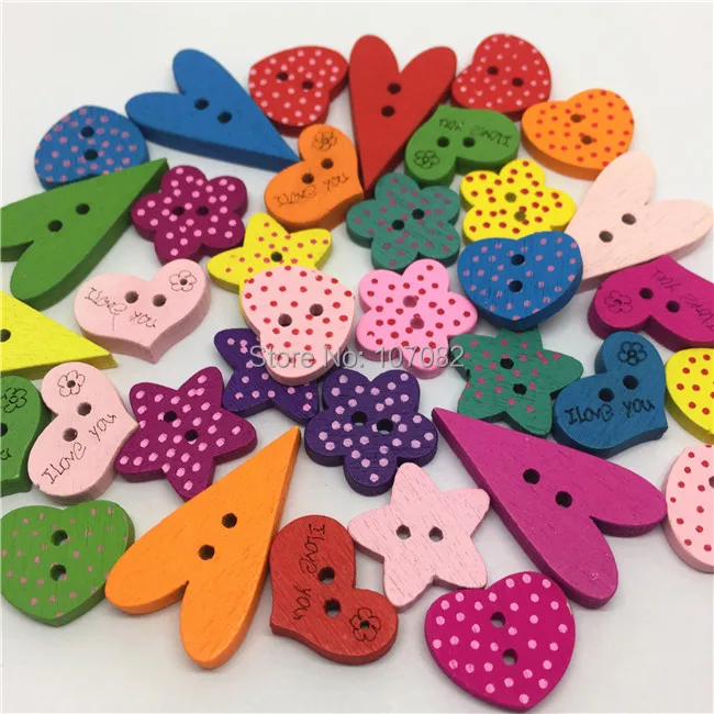 100pcs 15mm Heart Flower Star Mixed Wood Buttons 2 Holes Dots Wooden Sewing Button For Scrapbooking
100pcs 15mm Heart Flower Star Mixed Wood Buttons 2 Holes Dots Wooden Sewing Button For Scrapbooking