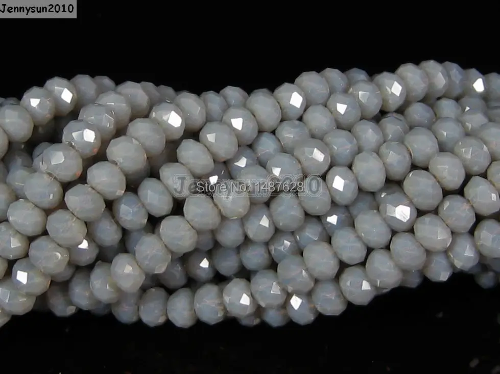 Grey Opal Czech Crystal 2mm x 3mm Faceted Rondelle Loose Spacer Beads For Bracelet Necklace Jewelry Making Craft 10 Strands/Pack
Grey Opal Czech Crystal 2mm x 3mm Faceted Rondelle Loose Spacer Beads For Bracelet Necklace Jewelry Making Craft 10 Strands/Pack