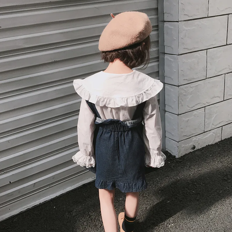 Children Girl Fashion Spring Fall Clothing Set Big collar Shirts+denim dress,girls kids fashion casual clothes sets suits
Children Girl Fashion Spring Fall Clothing Set Big collar Shirts+denim dress,girls kids fashion casual clothes sets suits
