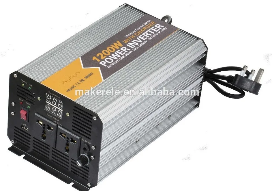 MKM1200-122G-C модифицированный синусоидальный сигнал 1200 Вт Электрический Инвертор 12 в 230 В инвертор, домашние инверторы 12 Инвертор с зарядным уст...
MKM1200-122G-C модифицированный синусоидальный сигнал 1200 Вт Электрический Инвертор 12 в 230 В инвертор, домашние инверторы 12 Инвертор с зарядным уст...