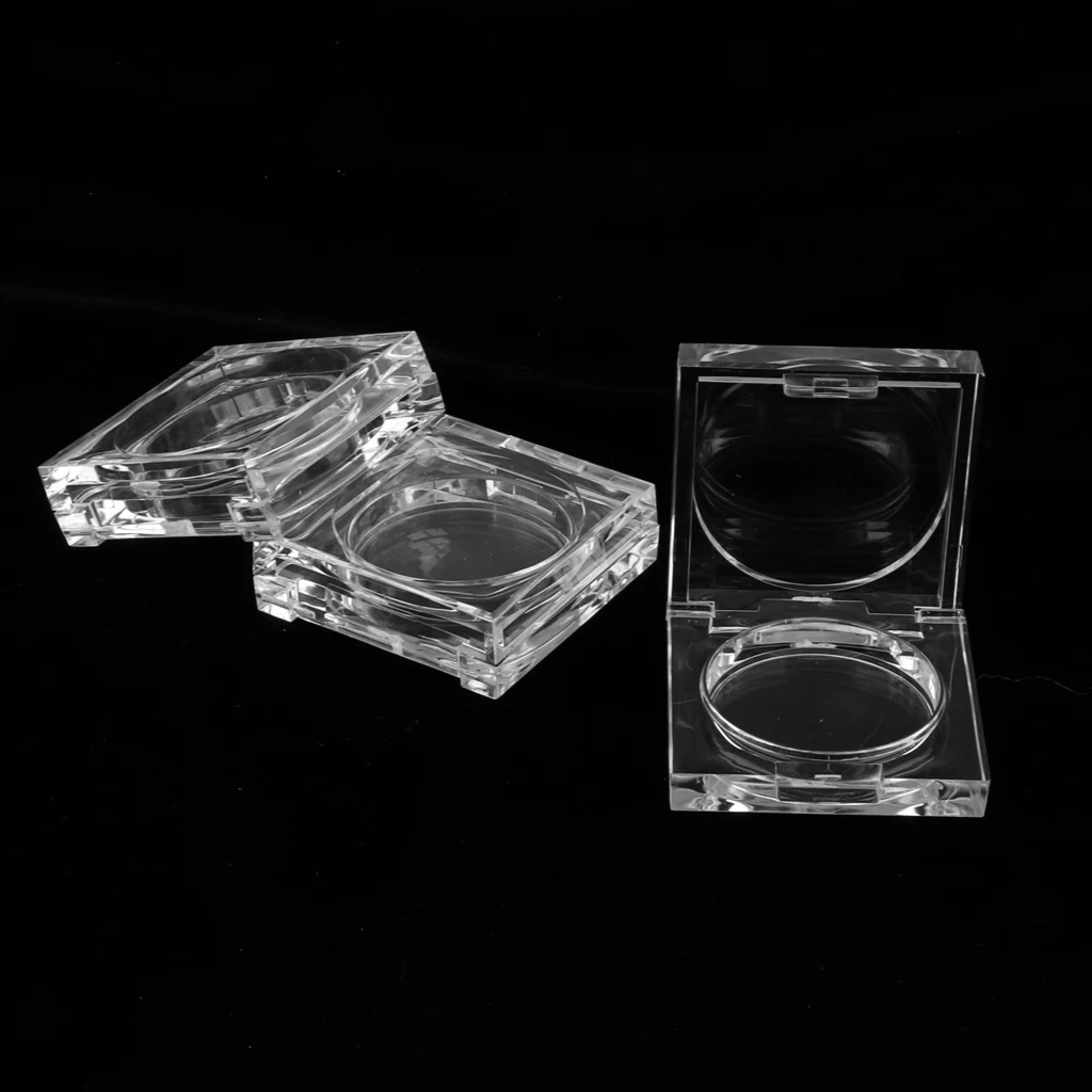 3 шт кристально чистый пустой чехол для пудры макияж Румяна коробка DIY