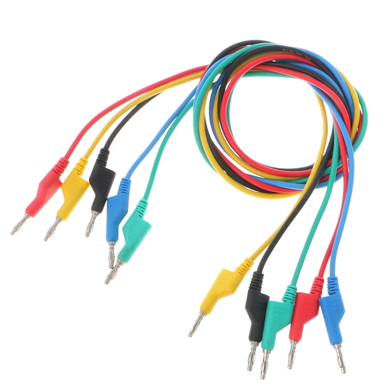 5Pcs/set 4mm Dual Banana Plug Smooth Silicone Lead Test Cable For Multimeter 1m 5 Colors
5Pcs/set 4mm Dual Banana Plug Smooth Silicone Lead Test Cable For Multimeter 1m 5 Colors