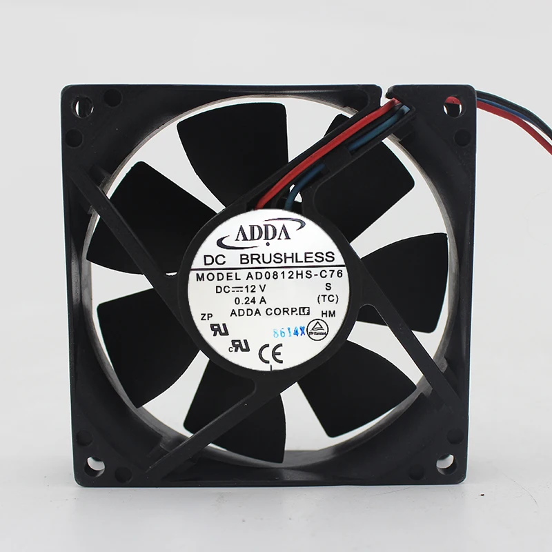 ADDA AD0812HS-C76 DC 12V 0.24A 3-Провода 8020 80*80*20 мм бесшумный вентилятор охлаждения
ADDA AD0812HS-C76 DC 12V 0.24A 3-Провода 8020 80*80*20 мм бесшумный вентилятор охлаждения